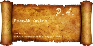 Psenák Anita névjegykártya